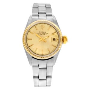 Rolex Date 6517 Stainless Steel Gold dial 23mm Automatic watch