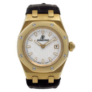 Audemars Piguet Royal Oak 67600BA.OO.D090CR.01 18k Yellow Gold White dial 33mm Q