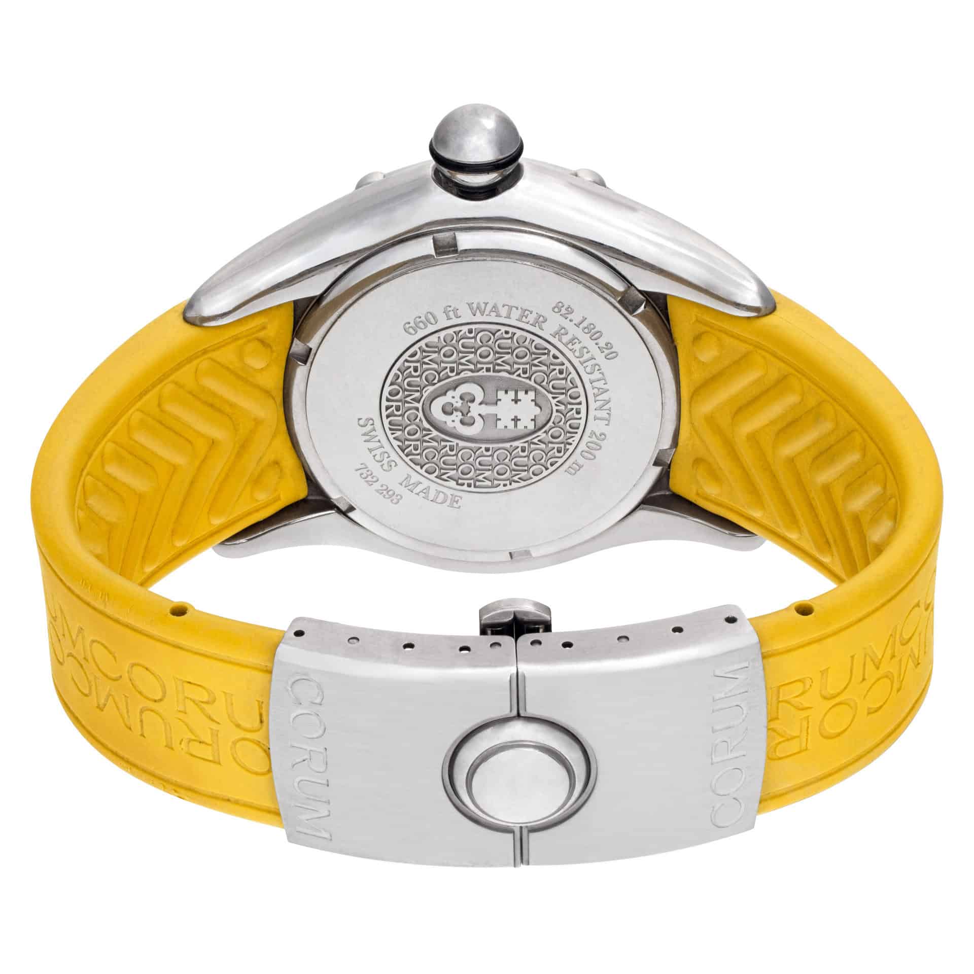 Corum Bubble 82.180.20 Stainless Steel Yellow dial 45mm Automatic