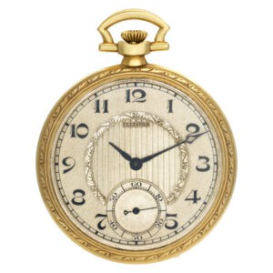 Illinois pocket watch  14k Grey dial 46mm Manual watch