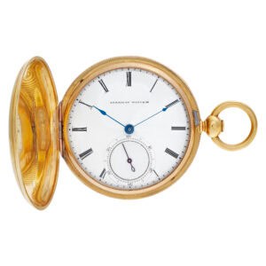 American pocket watch 44758 18k White dial 45mm Manual watch