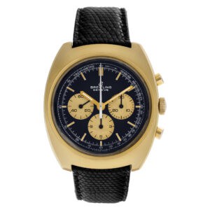 Breitling Chronograph 9757 Gold Plate Panda dial 38mm Manual watch