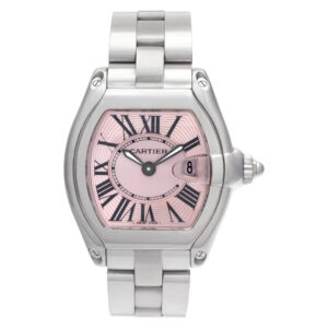 Cartier Roadster W62017V3 Stainless Steel Pink dial 33mm Quartz watch