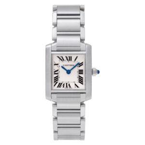 Cartier Tank Francaise 2384 Stainless Steel Off White dial 20mm Quartz watch