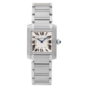 Cartier Tank Francaise WSTA0005 Stainless Steel Off White dial 25mm Quartz watch