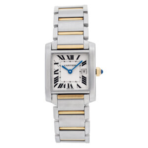 Cartier Tank Francaise W51012Q4 18k & Stainless Steel Cream dial 25mm    Quar