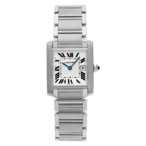 Cartier Tank Francaise WSTA0005 Stainless Steel Silver dial 25mm Quartz watch