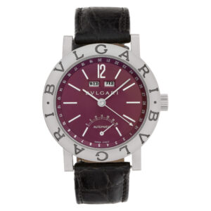 Bvlgari Diagono BB GL AC 18k White Gold Purple dial mm Automatic watch