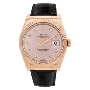 Rolex Datejust 116135 18k rose gold diamond dial 36mm Automatic watch