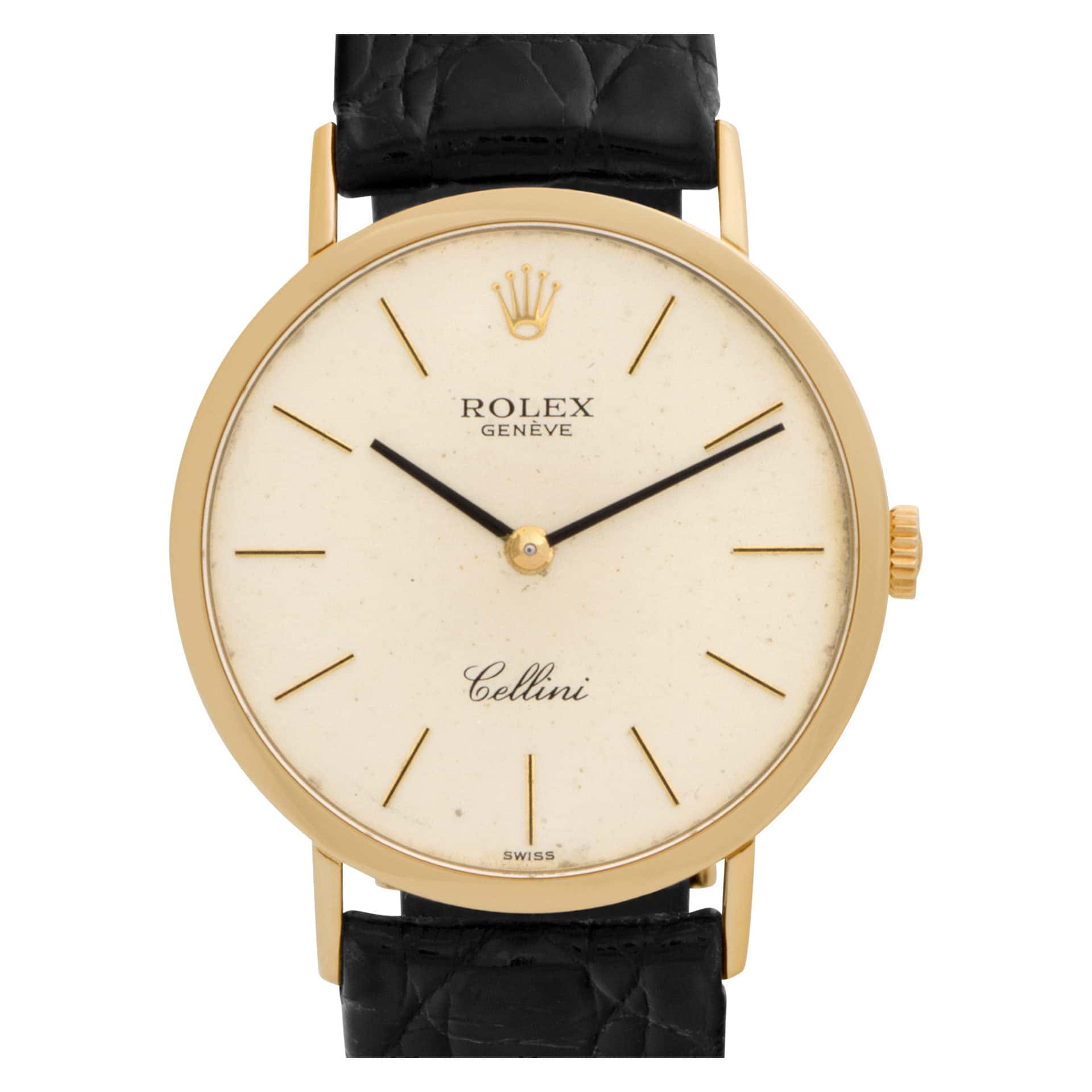 Rolex Cellini 4112 18k Silver dial 32mm Manual watch Luxury