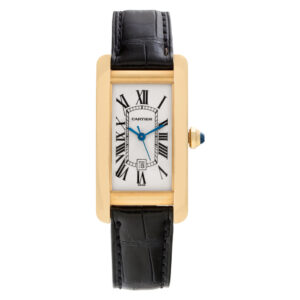 Cartier Tank Americaine W2620030 18k White dial 22.5mm Automatic watch