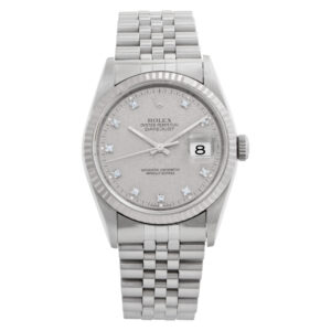 Rolex Datejust 16234 Stainless Steel factory diamond dial 36mm Automatic watch