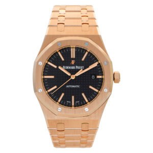 Audemars Piguet Royal Oak 15400OR.OO.1220OR.01 18k Pink Gold Black dial 41mm Aut