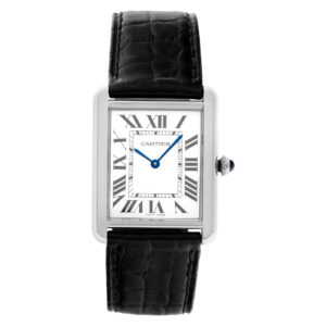 Cartier Tank "Solo" WSTA0028 Stainless Steel Silver dial 27.4mm Quartz watch