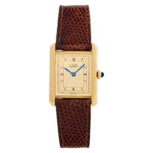 Cartier Tank Vermeil 18k Gold dial 23.5mm Quartz watch