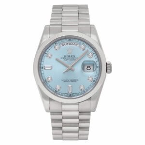 Rolex Day-Date 118206 Platinum Glacier Blue dial 36mm Automatic watch