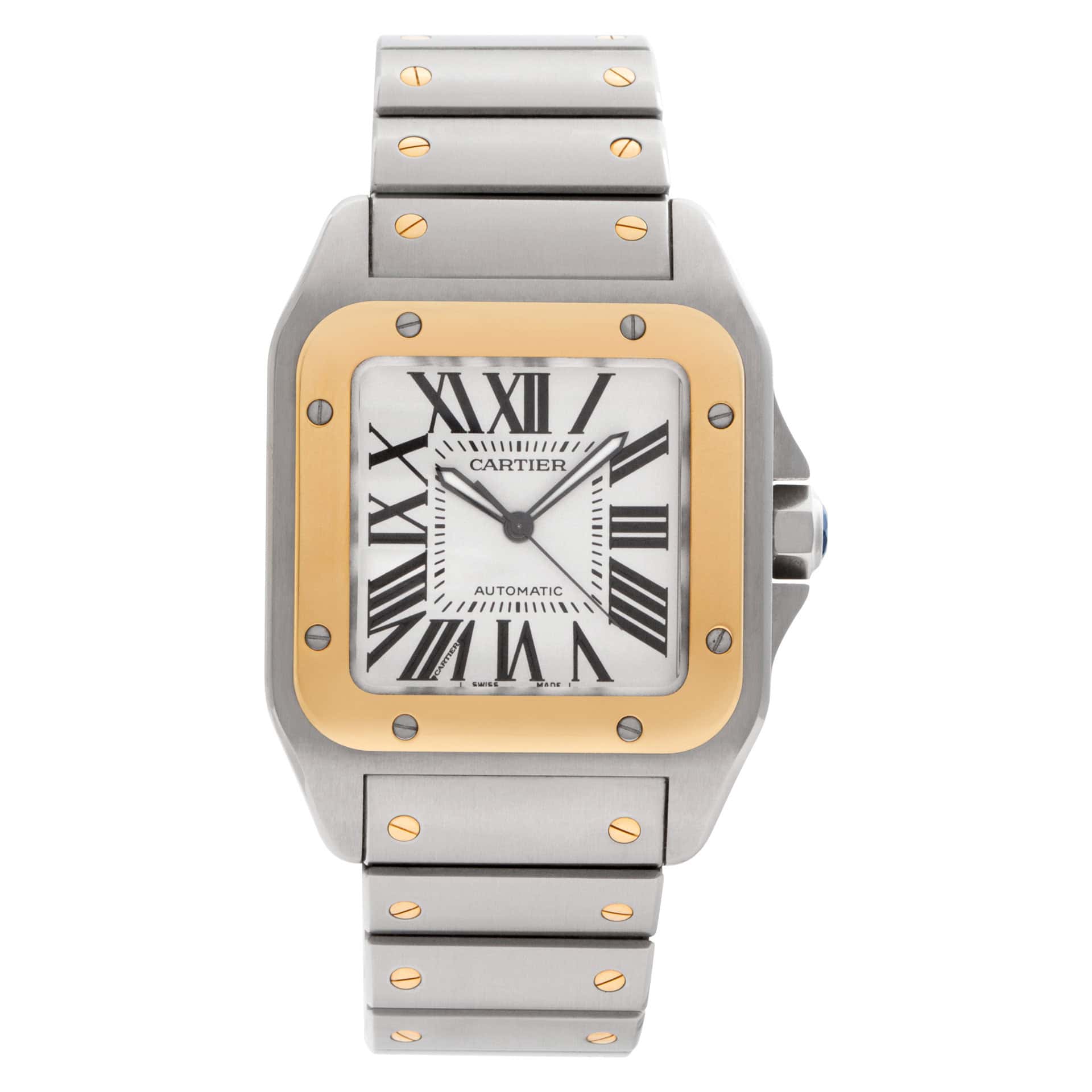 Cartier Santos 100 W200728G Stainless Steel Silver dial 38mm