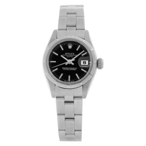 Rolex Date 69190 Stainless Steel Black dial 26mm Automatic watch