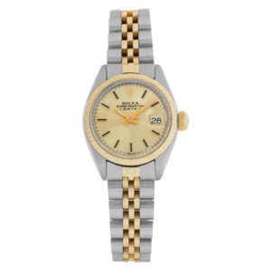 Rolex Date 6917 Stainless Steel Gold dial 26mm Automatic watch