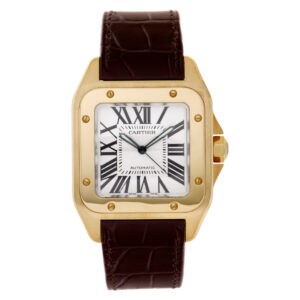 Cartier Santos 100 W20112Y1 18k Silver dial 38mm Automatic watch