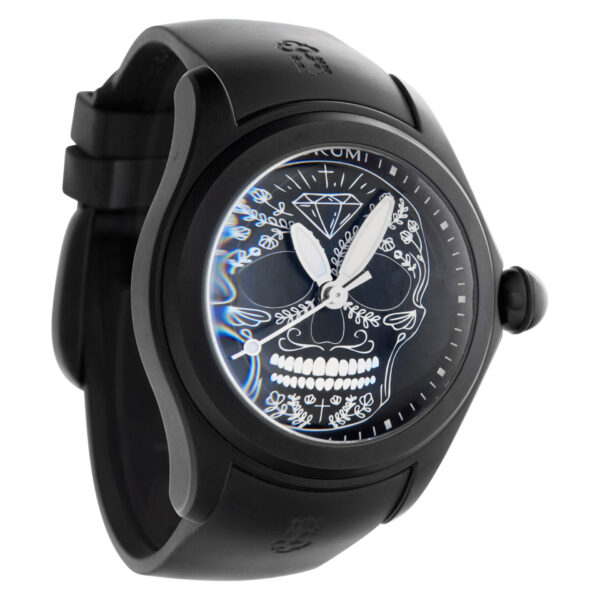 Corum Bubble "Mexican Skull" 082.310.98/0371 SM01 Black PVD Black dial 48mm Auto