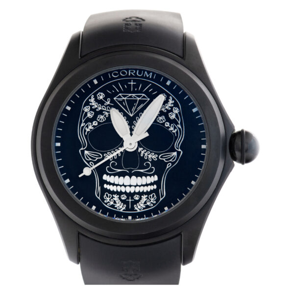 Corum Bubble "Mexican Skull" 082.310.98/0371 SM01 Black PVD Black dial 48mm Auto