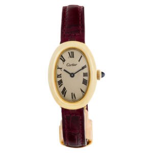 Cartier Baignoire yg7743-1 18k Tan dial 21.5mm Manual watch