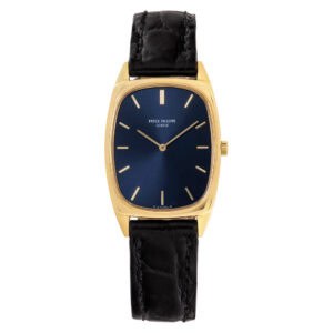 Patek Philippe Ellipse 3667 18k Yellow Gold Navy dial 26mm Manual wind watch