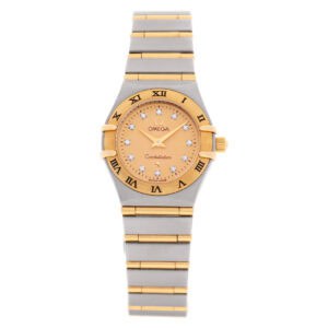 Omega Constellation 56103892 Stainless Steel Gold dial 22mm Quartz watch