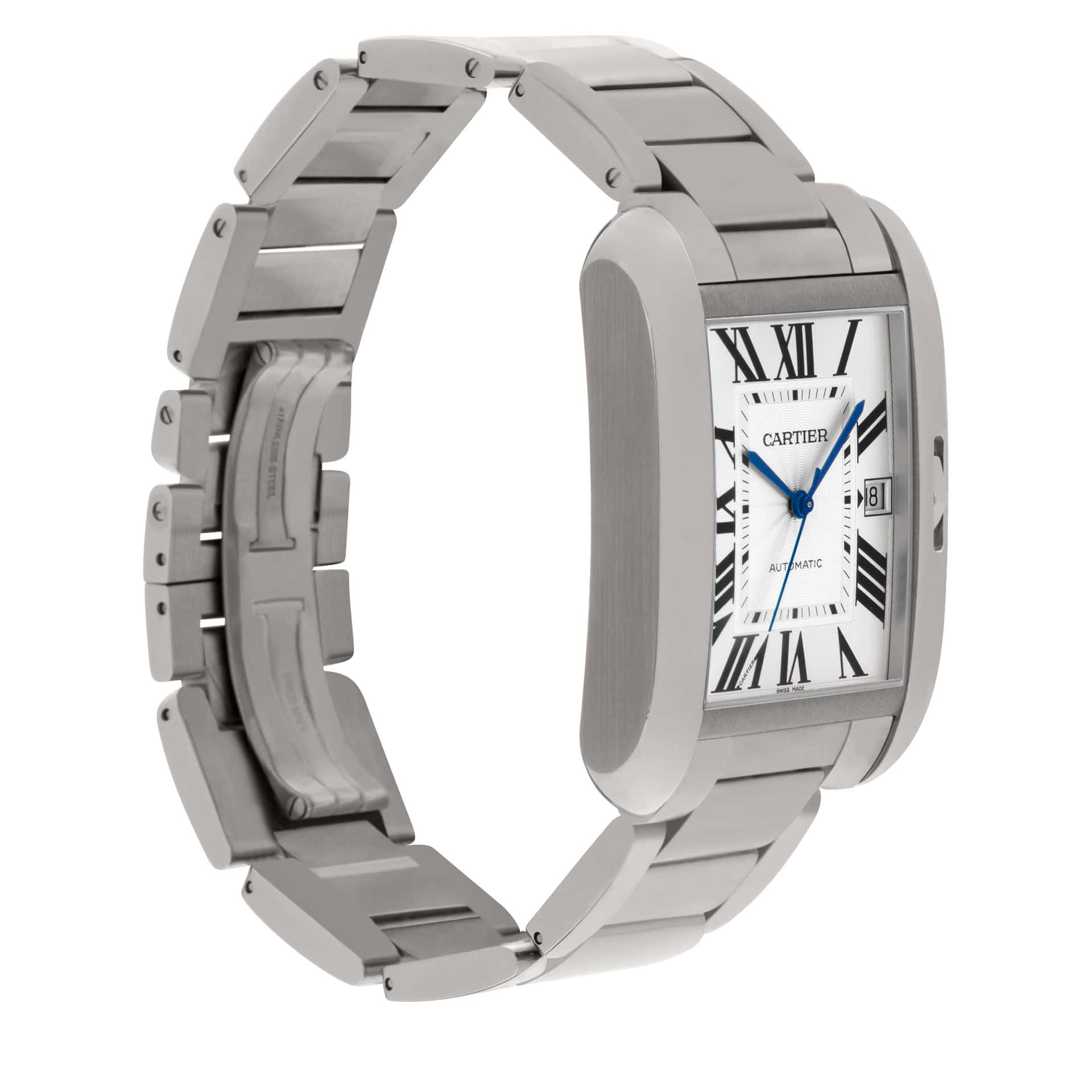 Cartier Tank Anglaise W5310008 Stainless Steel Silver dial 36mm