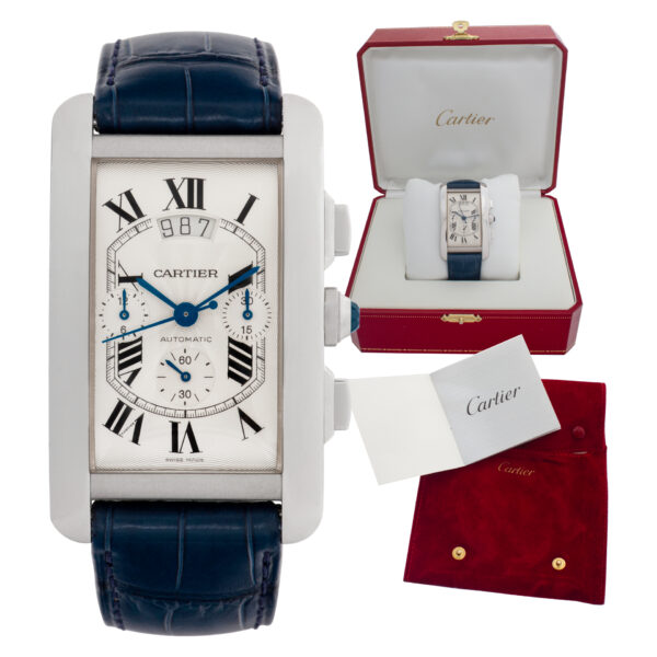 Cartier Tank Americaine W2609456 18k white gold 31mm auto watch