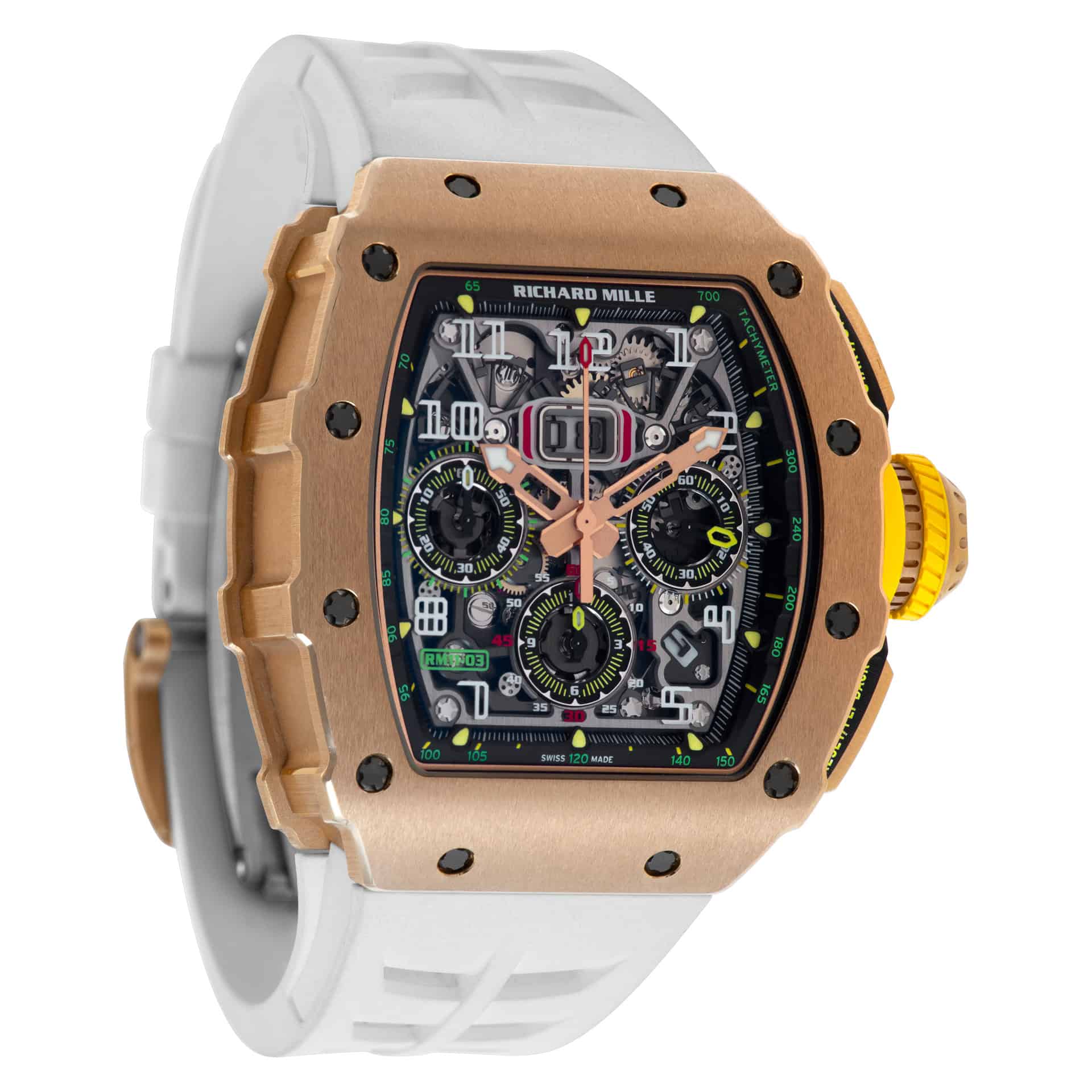 Richard Mille Flyback Chronograph RM11 03 RG 18k rose gold Black