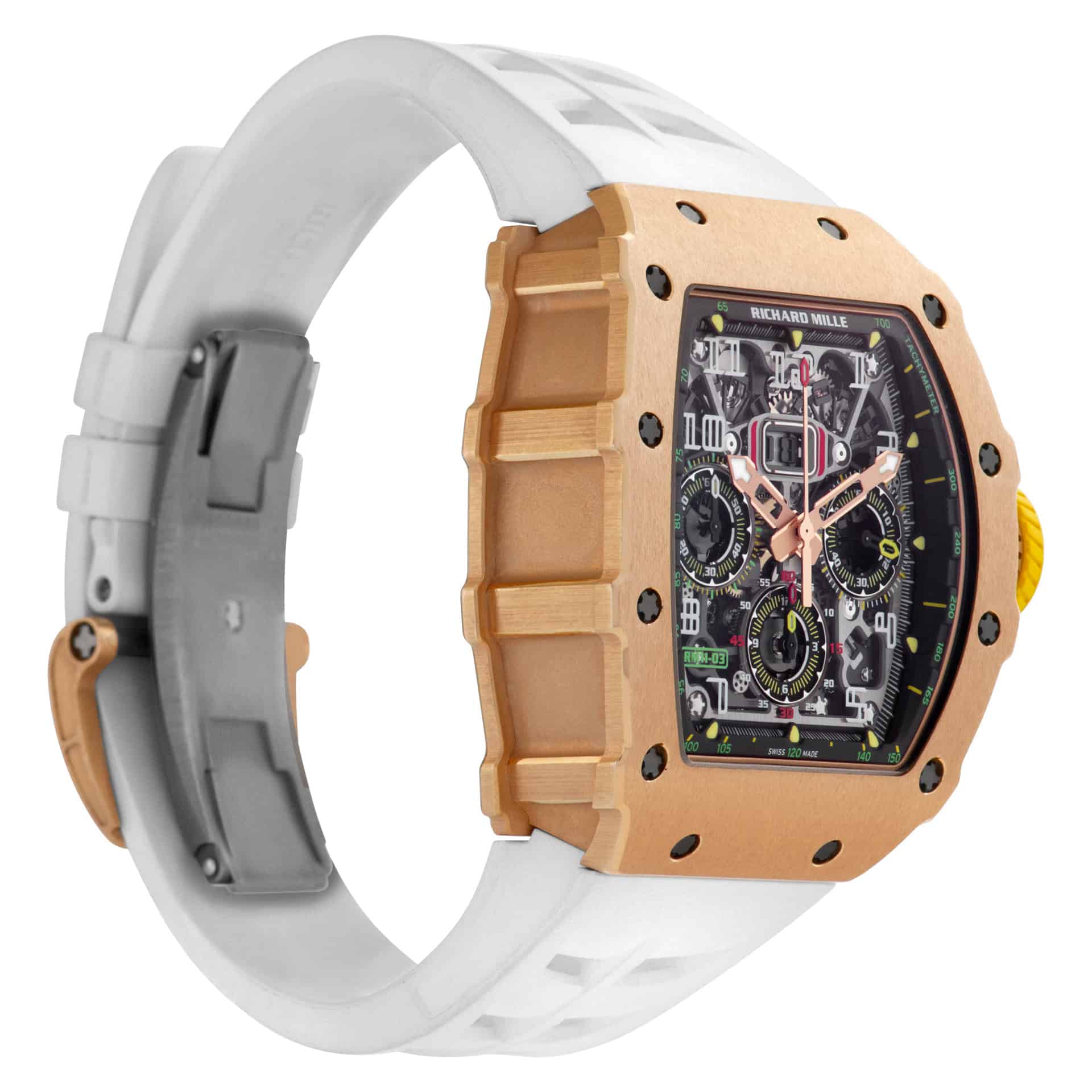 Richard Mille Flyback Chronograph RM11 03 RG 18k rose gold Black