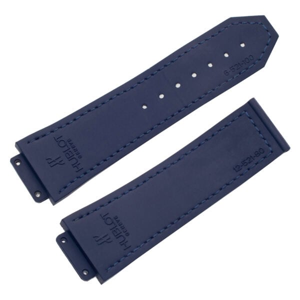 Hublot Fusion or Aero Bang navy blue rubber backed alligator strap 26mm x 22mm