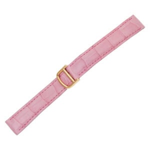 Cartier pink alligator strap with 18k deployant buckle (15mm x 14mm)