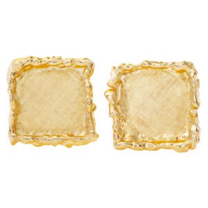 Square 14k cufflinks