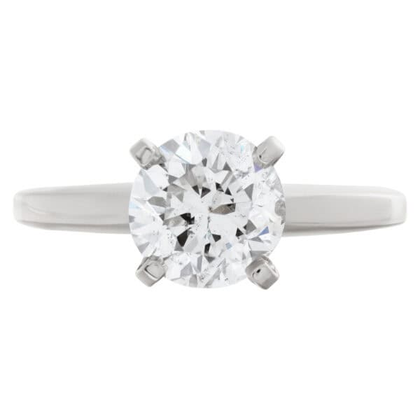 GIA certified round brilliant diamond 1.51 carat (G color, I1 clarity) ring