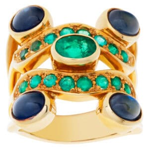 Emerald ring in 18k