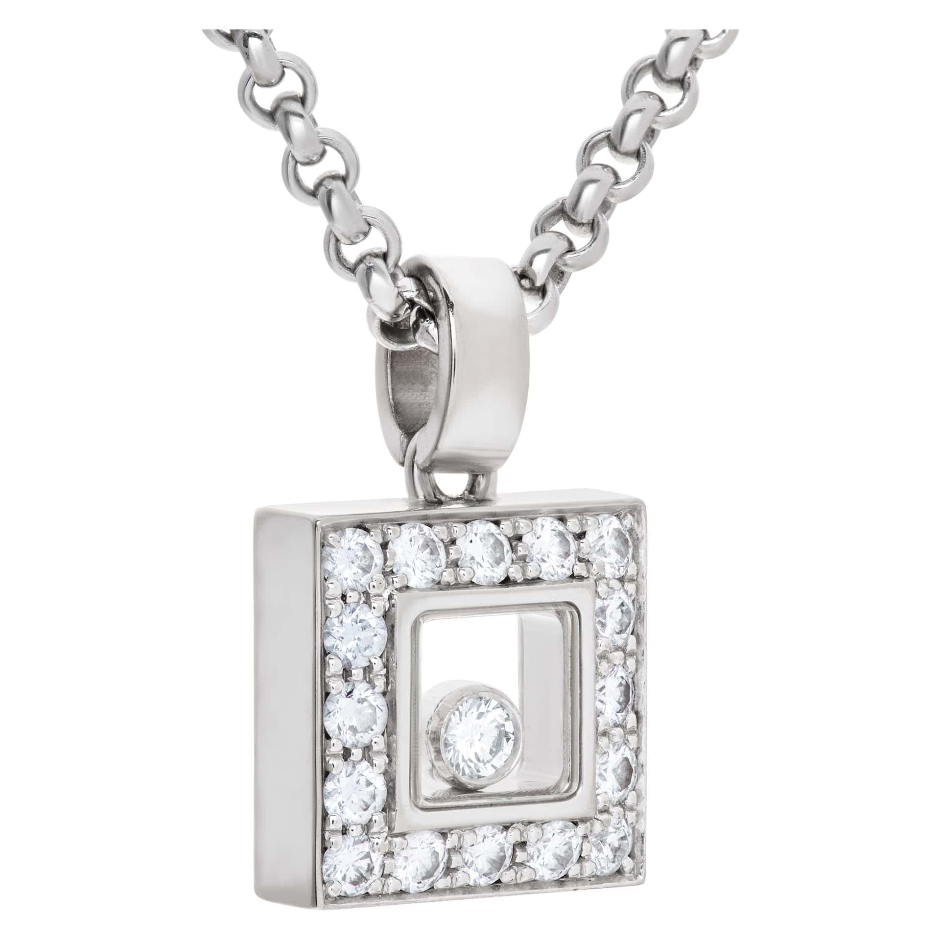 chopard happy diamonds square necklace