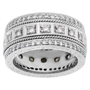 Penny Priville diamond eternity band, 2 carats in round brilliant cut diamonds