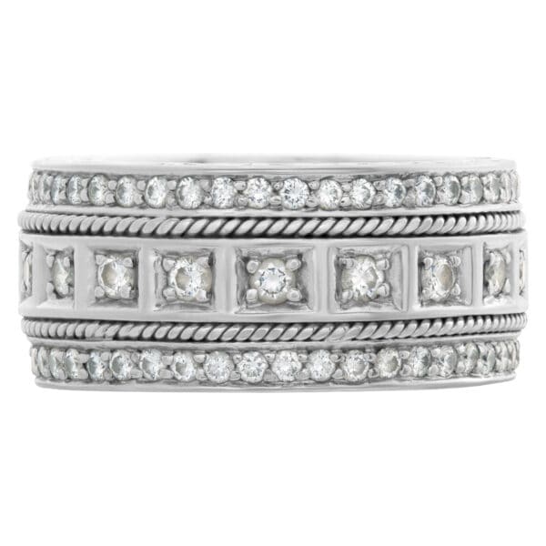 Penny Priville diamond eternity band, 2 carats in round brilliant cut diamonds