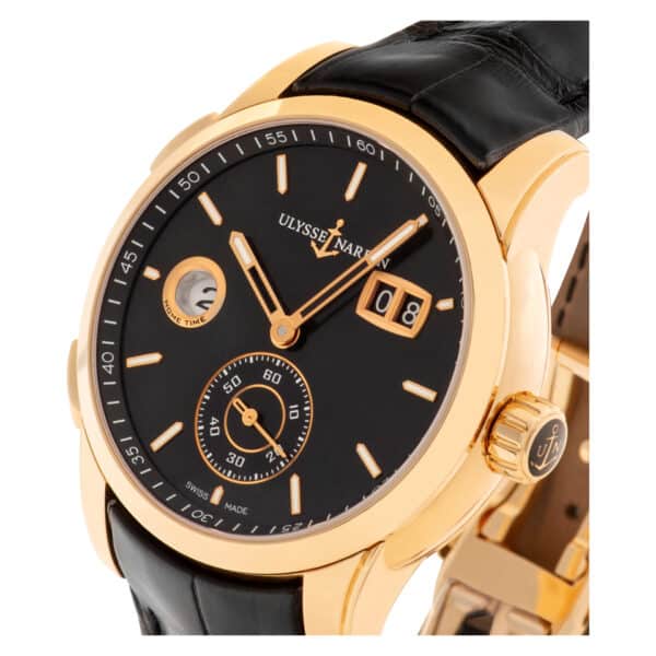 Ulysse Nardin Dual Time 3346-126/92 18k rose gold 42mm auto watch