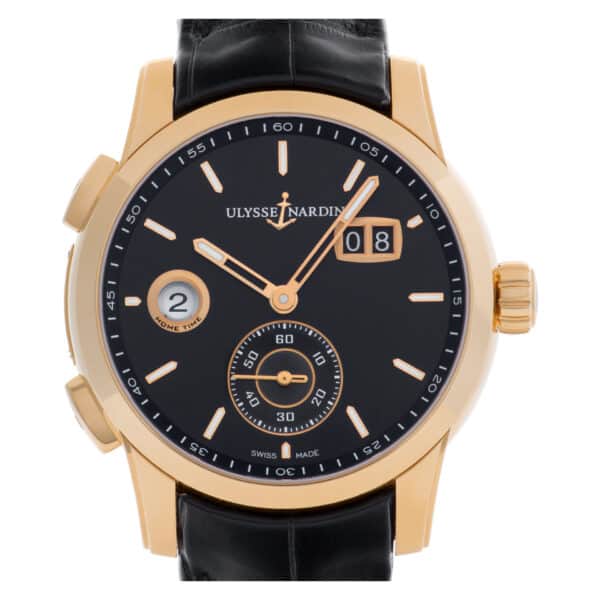 Ulysse Nardin Dual Time 3346-126/92 18k rose gold 42mm auto watch