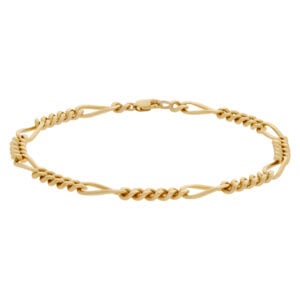 Bracelet in 18k yellow gold. Length is 8"