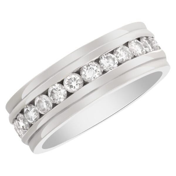 Diamond Eternity Band and Ring wedding band in 14k white gold