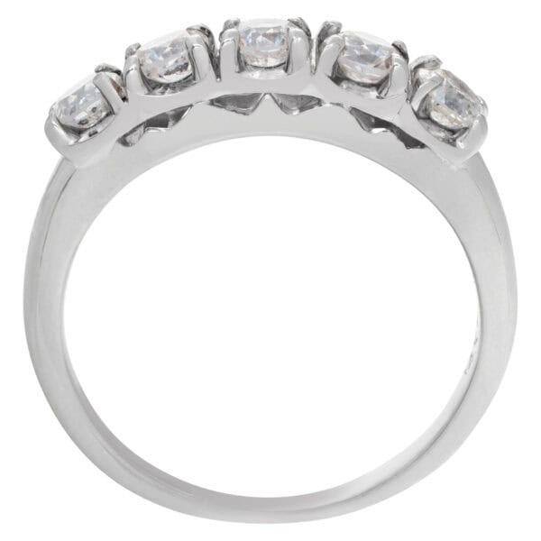 Diamond band in 14k white gold. 1.00 carats in diamond. Size 6.75