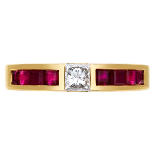 Tiffany Ruby & diamond ring in 18k