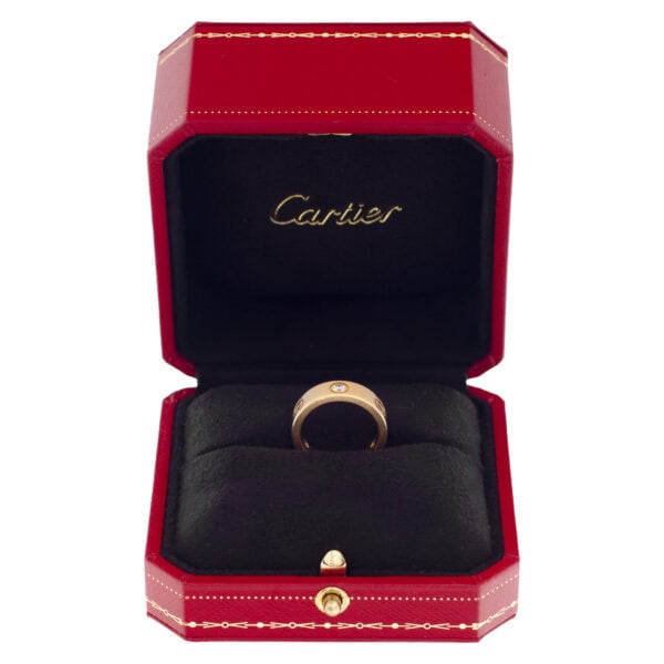 Cartier Love Ring with 3 diamonds in 18k yellow gold