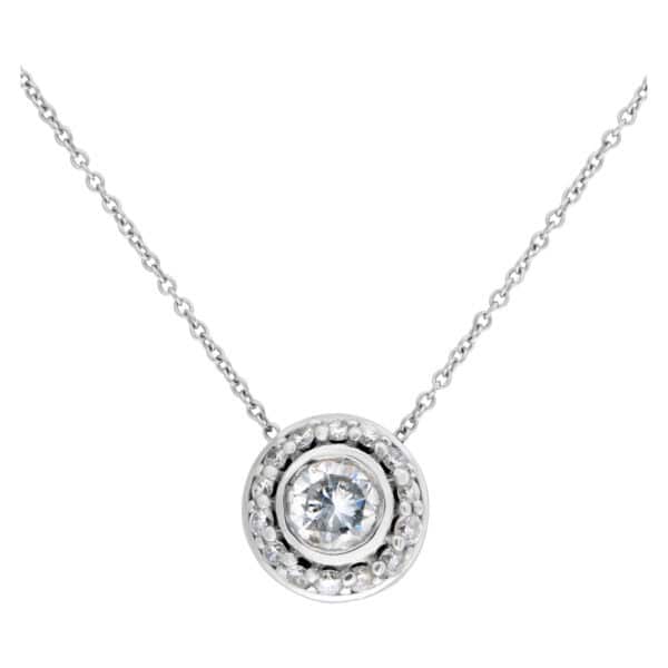 Diamond necklace in 14k white gold