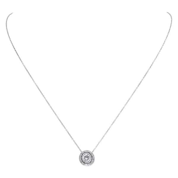 Diamond necklace in 14k white gold